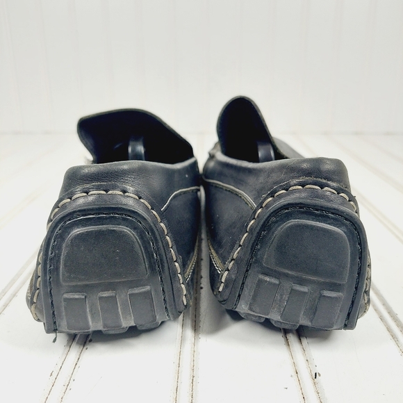 Banana Republic Grey Leather Moc Toe Slip On Loafers D889 - Picture 6 of 11